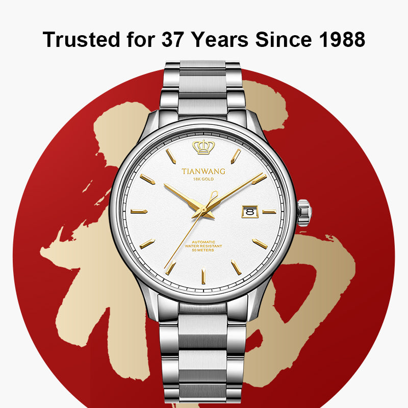 Tianwang 18K Gold Crown Watch