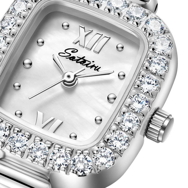 SOTOIRU Square Watches with Full Zircon Party Accessories T2004