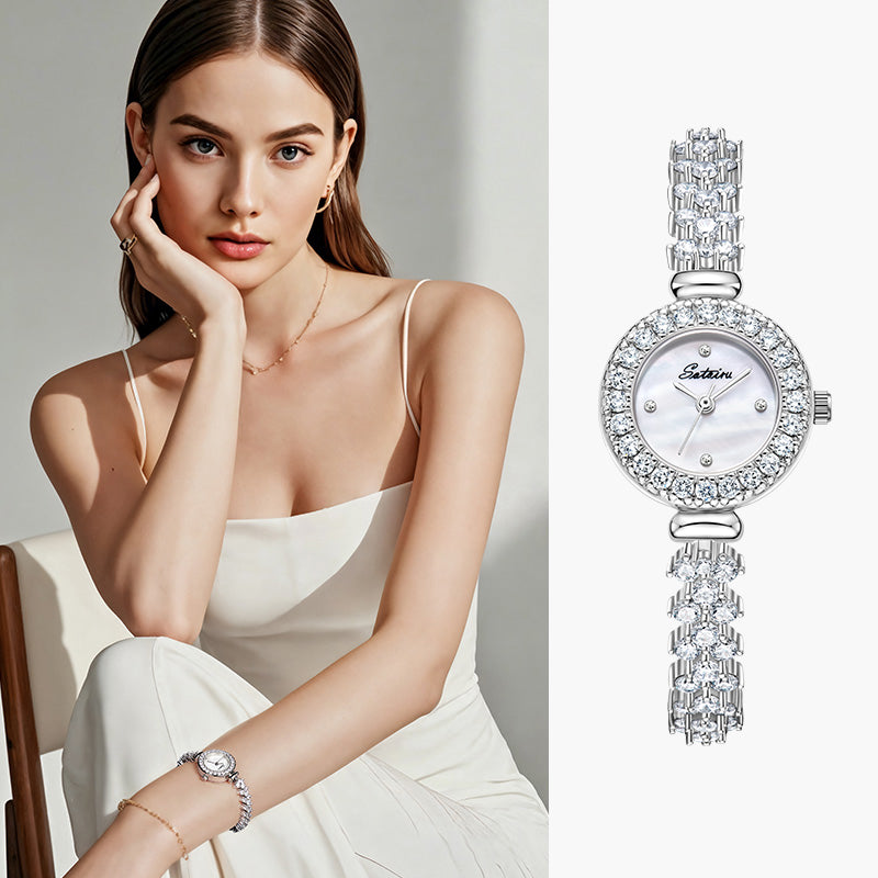 Sotoiru Women Watches Light Luxury Watch With Zircon for Her Gift T2007