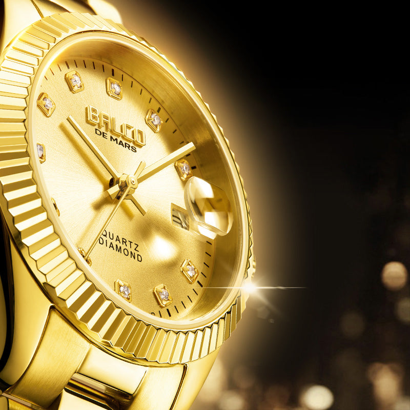 BALCO Women Watch-24K Gold,Diamond, Stylish for Business Occasions