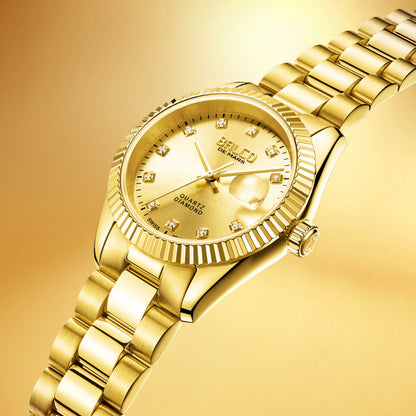 BALCO Women Watch-24K Gold,Diamond, Stylish for Business Occasions