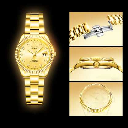 BALCO Women Watch-24K Gold,Diamond, Stylish for Business Occasions