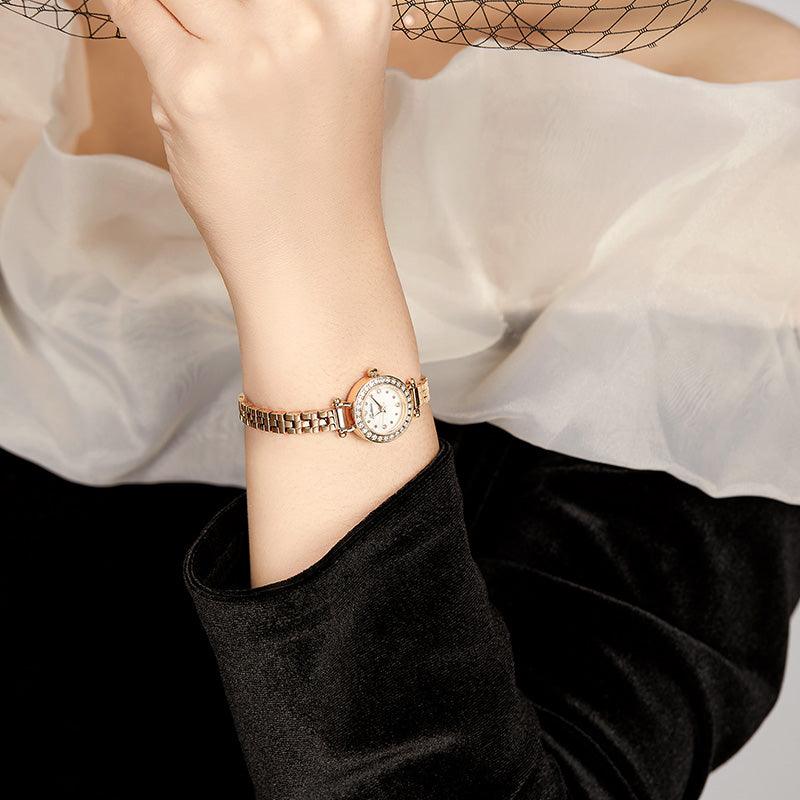 Sotoiru Women Watches Round Rose Gold Bracelet Watch for Birthday Gifts T2018P