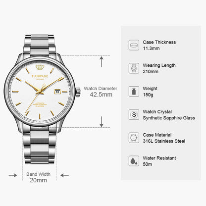 Tianwang 18K Gold Crown Watch