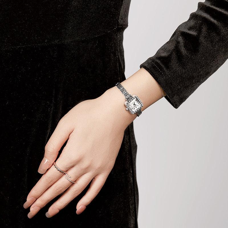 Sotoiru Women Watches Square Ziron Dial Quartz Watch for Daily Wear T2024