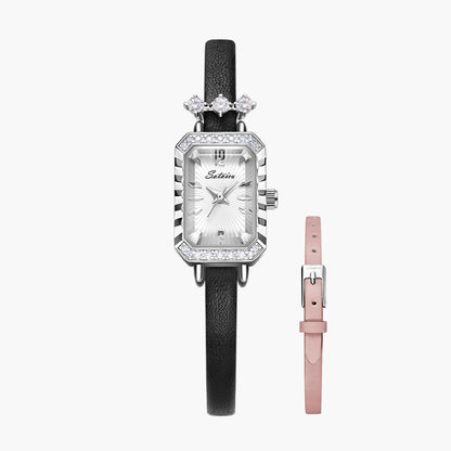 Sotoiru Leather Women's Watch - The Peak of Elegance and Simplicity T2013