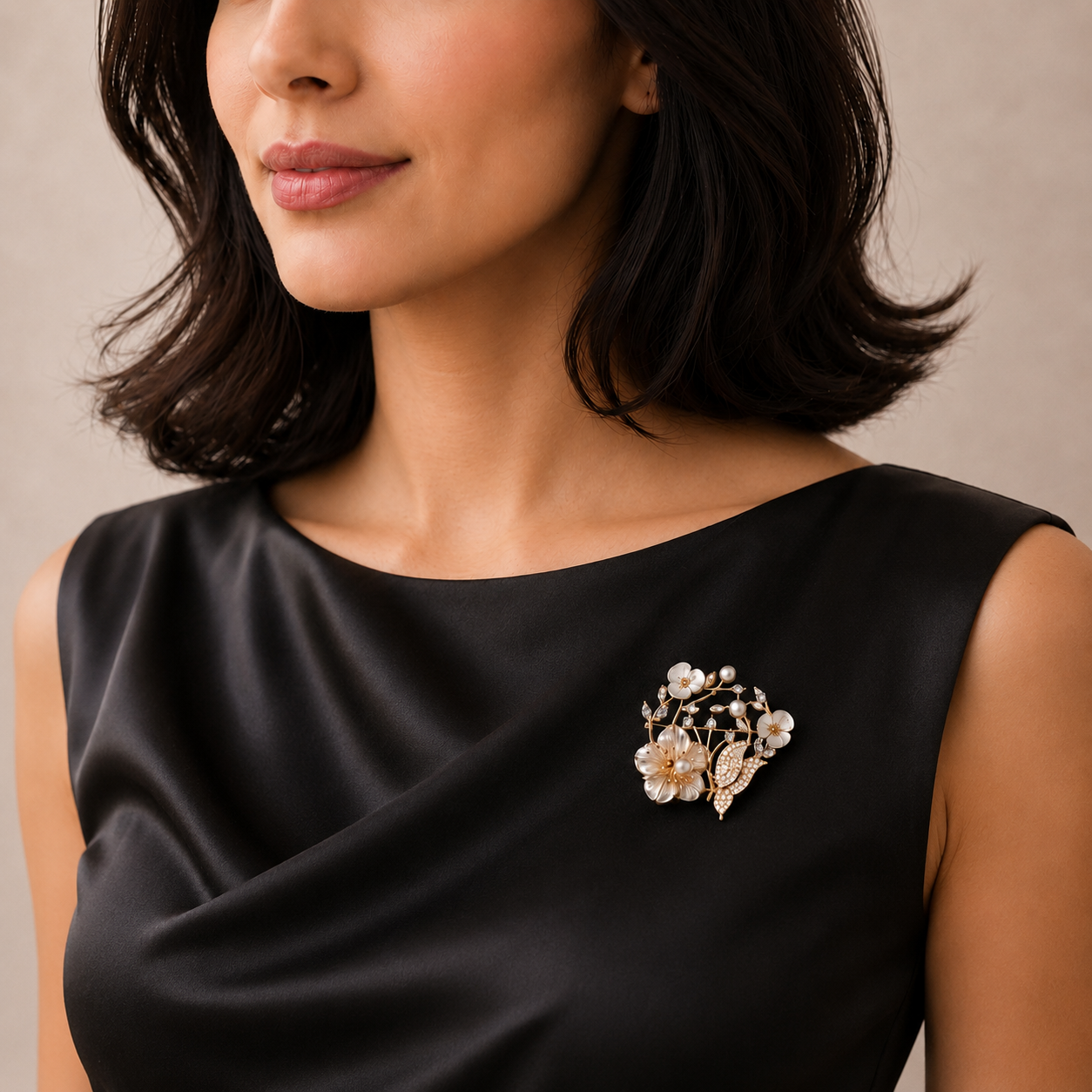 Sotoiru Pearl Bouquet Brooch