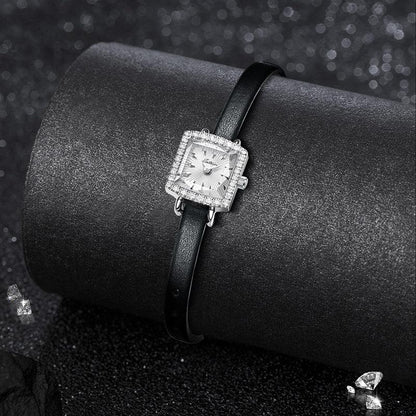 Sotoiru Square Women's Watch – Zircon Case with DIY Interchangeable Strap T2022W