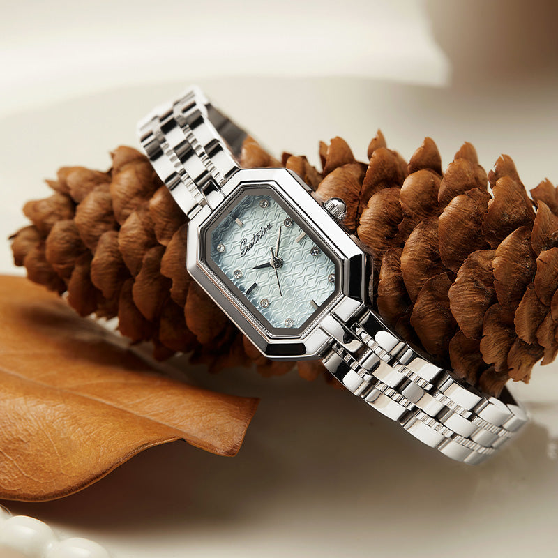 Sotoiru Glacier Blue Rectangle Watch