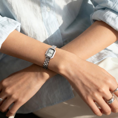 Sotoiru Glacier Blue Rectangle Watch