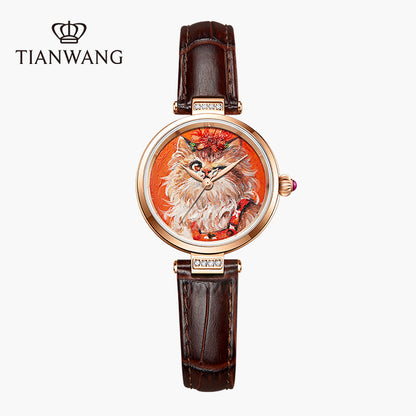 Tianwang Artist Series Hand-Painted Dial Quartz Watches