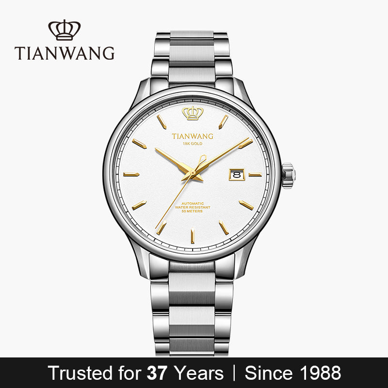 Tianwang 18K Gold Crown Watch