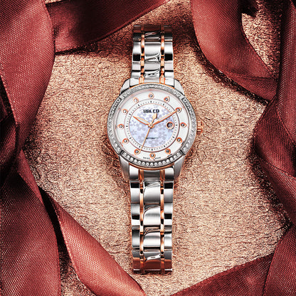 BALCO Women Mechanical Watches-Synthetic Sapphire Glass,Zircon Dial Modern Watch for Work
