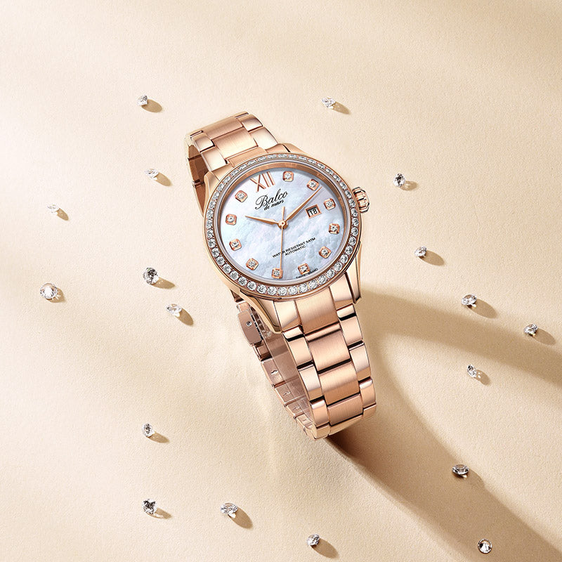 BALCO Women Mechanical Wristwatch-Calendar,Ziron Dial,Fashion Style for Work