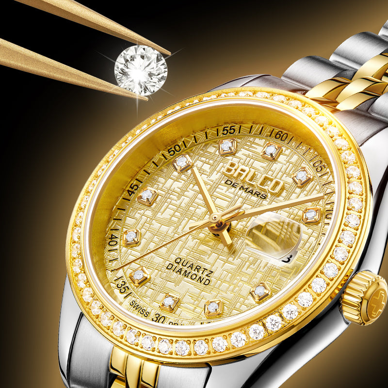 BALCO Women Watch-24K Gold,Diamond, Stylish for Business Occasions