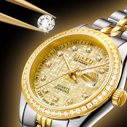 BALCO Women Watch-24K Gold,Diamond, Stylish for Business Occasions