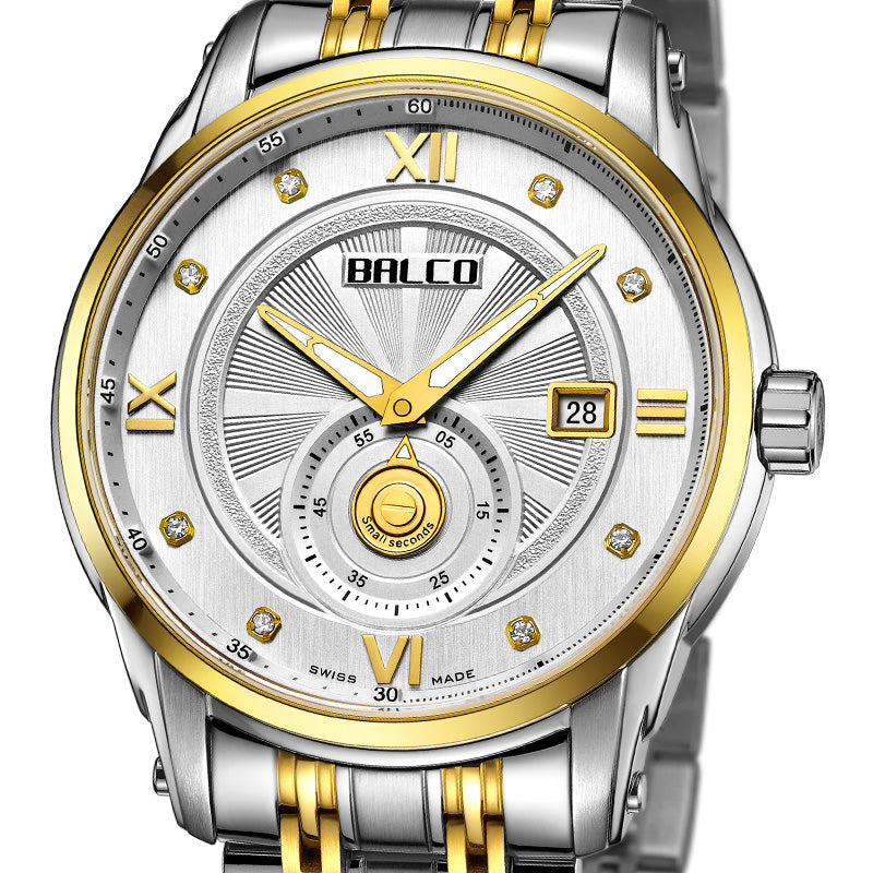 BALCO Quartz Watches For Men-Sapphire Glass,Two-Hand Watch for Work