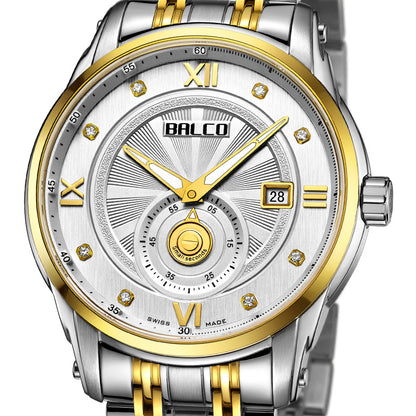 BALCO Quartz Watches For Men-Sapphire Glass,Two-Hand Watch for Work