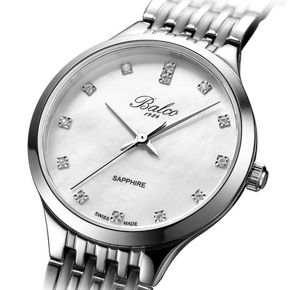BALCO Women's Quartz Watches- Synthetic Sapphire Glass, Modern Style for Wedding Party