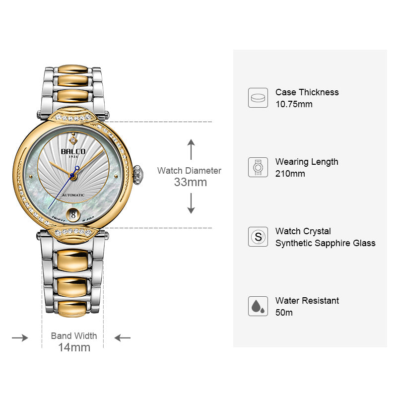 BALCO Mechanical Watches For Women Luxury Wristwatch