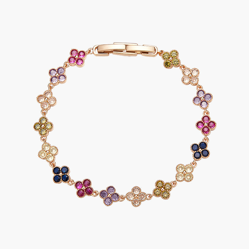 Rainbow Clover Bracelet for ladies