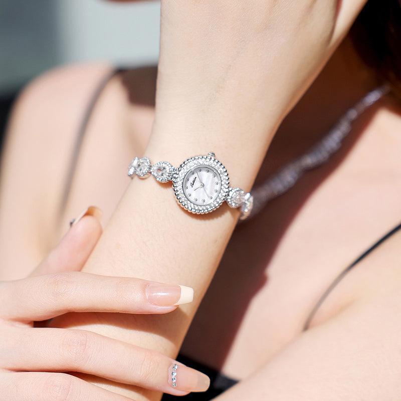 Sotoiru Dewdrop Shaped Jewelry Watches with Mother of Pearl Dial for Women Party T2026