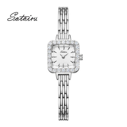 Sotoiru Women Watches Square Ziron Dial Quartz Watch for Daily Wear T2024