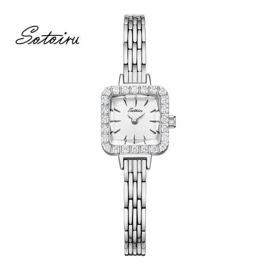 Sotoiru Women Watches Square Ziron Dial Quartz Watch for Daily Wear T2024