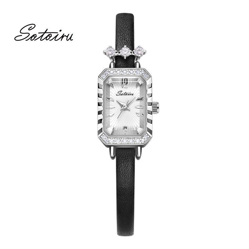 Sotoitu Square watches with Black Strap