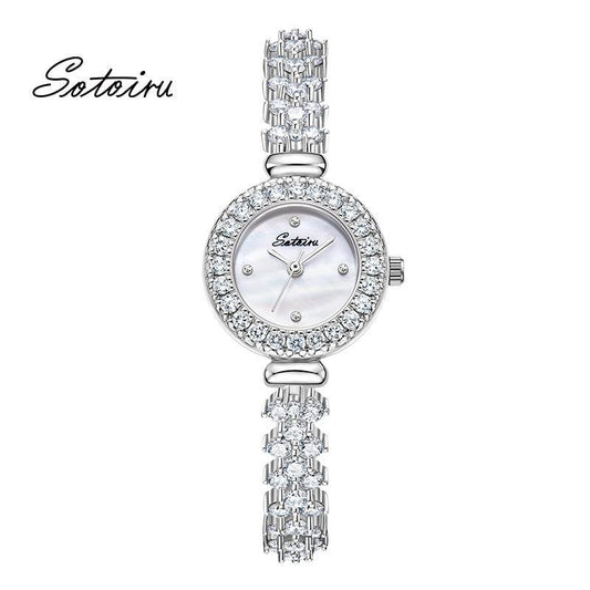 Sotoiru Women Watches Light Luxury Watch With Zircon for Her Gift T2007