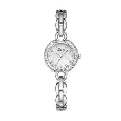 Sotoiru Women's Watches Round Minimal Silver Bracelet Wristwatch T3027W