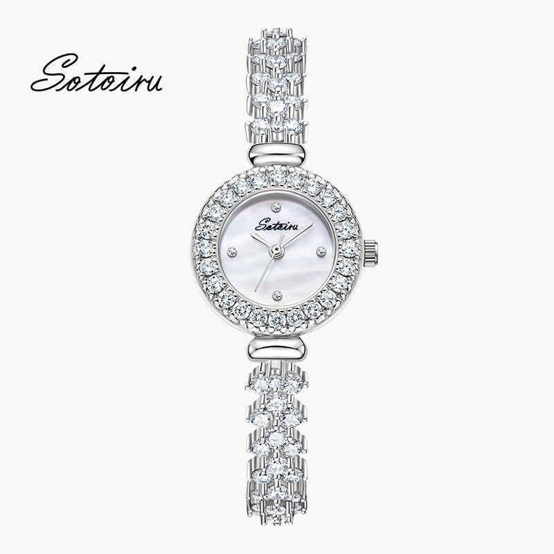 Sotoiru Women Watches Light Luxury Watch With Zircon for Her Gift T2007