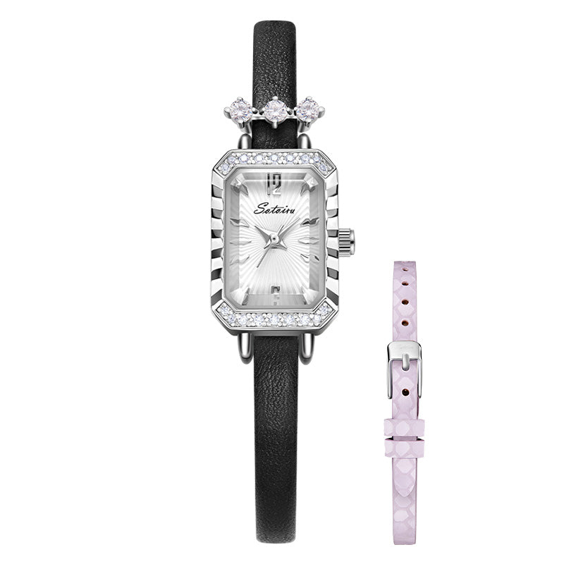 Sotoiru Rectangular Interchangeable Strap Watch