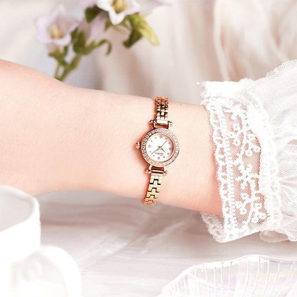 Sotoiru Women Watches Round Rose Gold Bracelet Watch for Birthday Gifts T2018P