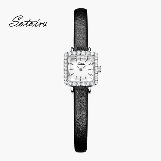 Sotoiru Square Watch (Zircon) - Interchangeable Strap