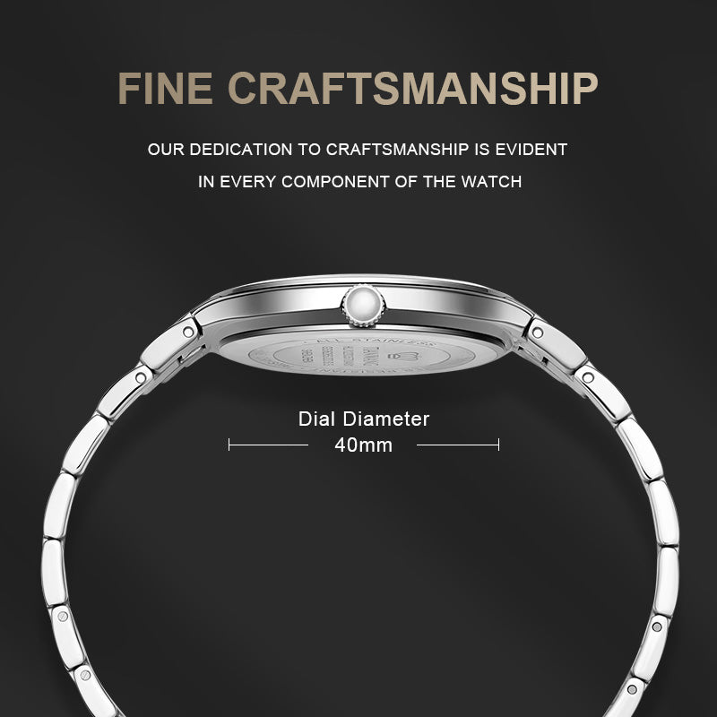 TIAN WANG Man Watch 40mm Dual Calendar Casual Quartz Wristwatch GS3626