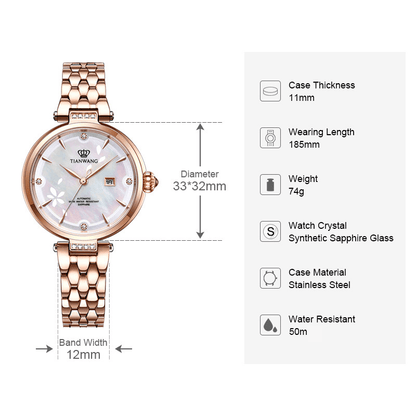 TIAN WANG Women Watch Fashion Rose Gold Watches 51176