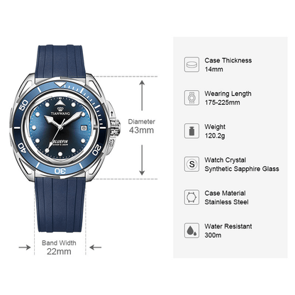Tianwnag Bluefin Series 30ATM Watch