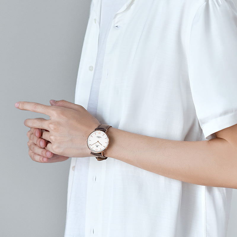 Tianwang Elegant larger Dial Leather - Strap Watch