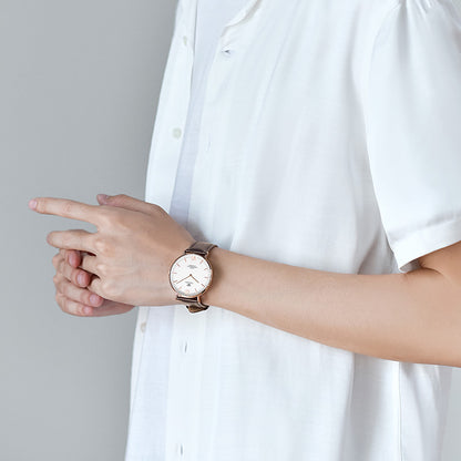 Tianwang Elegant larger Dial Leather - Strap Watch