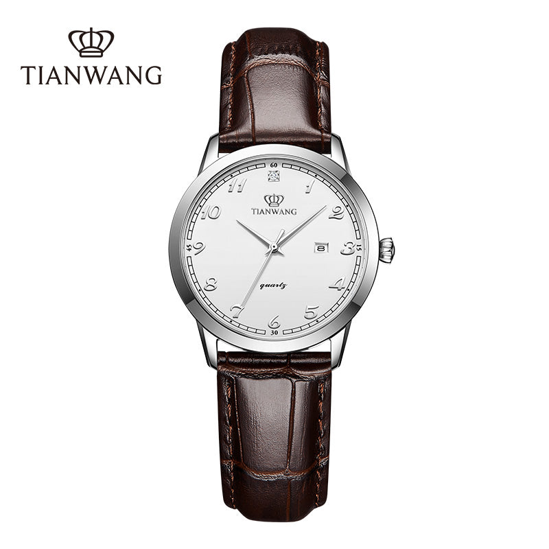 TIANWANG_Waterproof_Women_Watch_Leather_Strap
