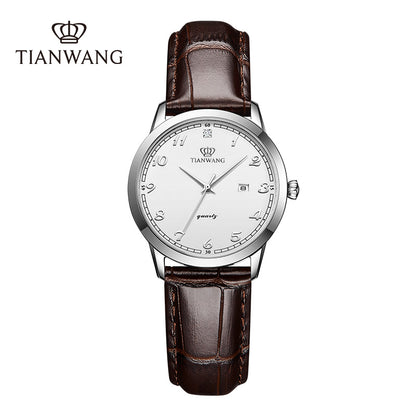 TIANWANG_Waterproof_Women_Watch_Leather_Strap