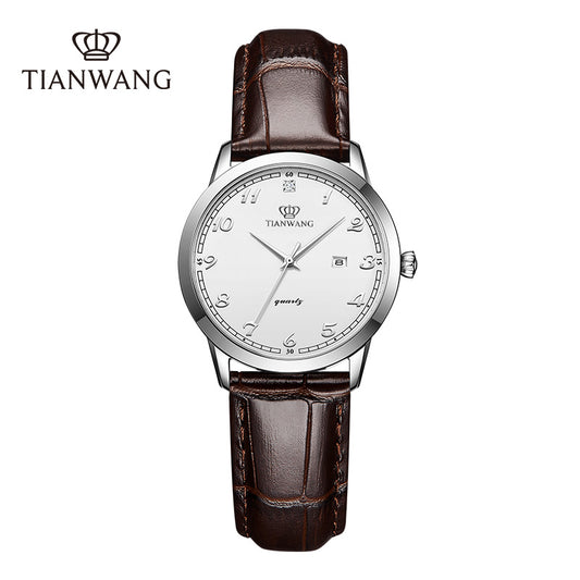TIANWANG_Waterproof_Women_Watch_Leather_Strap