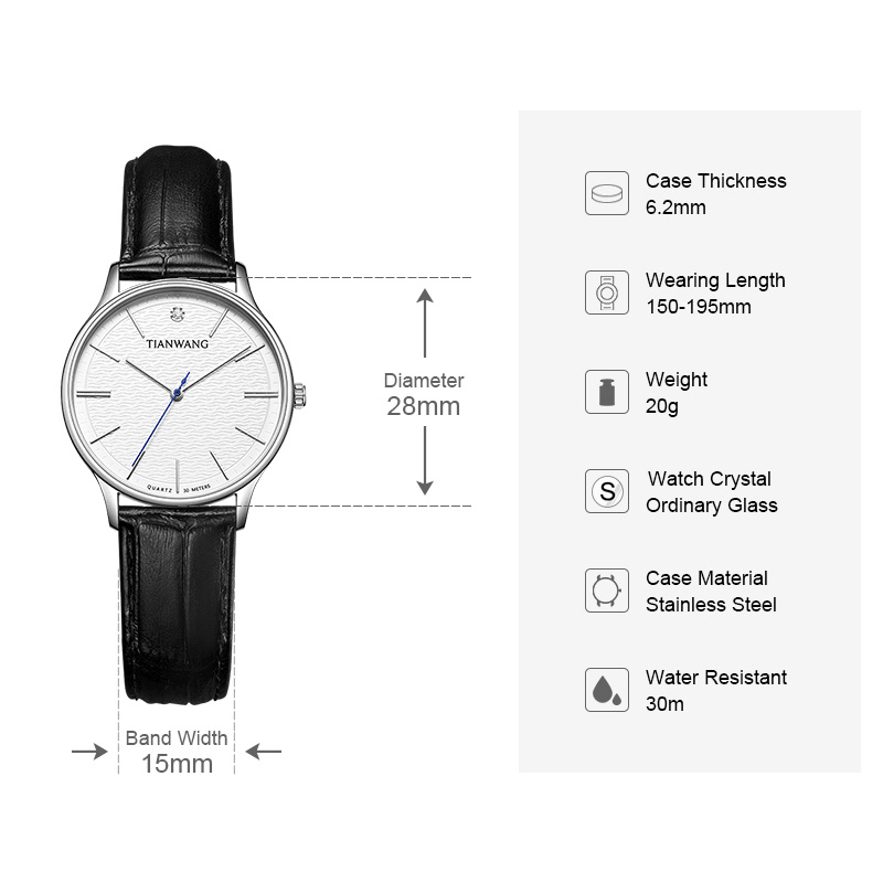 TIAN WANG Women Watches Leather Lightweight Watch LS31331