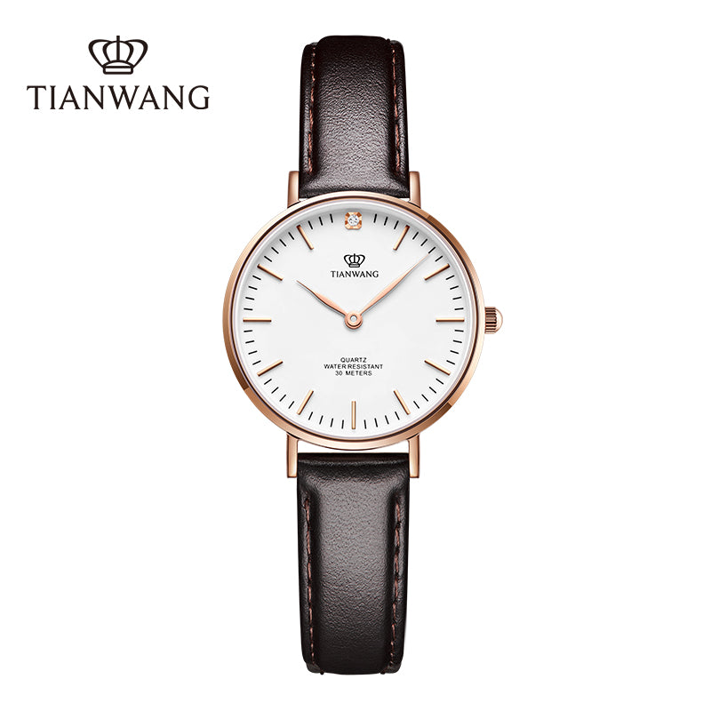 TIANWANG_Women_s_Leather_Watch_-_Slim_Elegant_Design