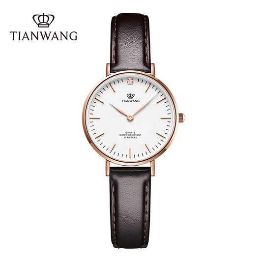 TIANWANG_Women_s_Leather_Watch_-_Slim_Elegant_Design