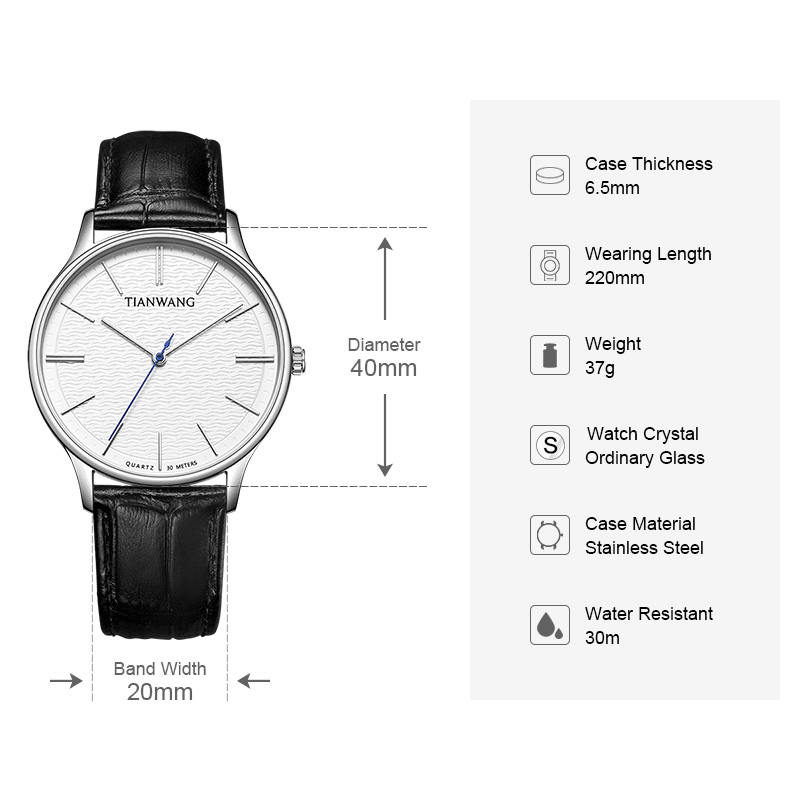 TIAN WANG Men Watch Fashion Simple Watches GS31331