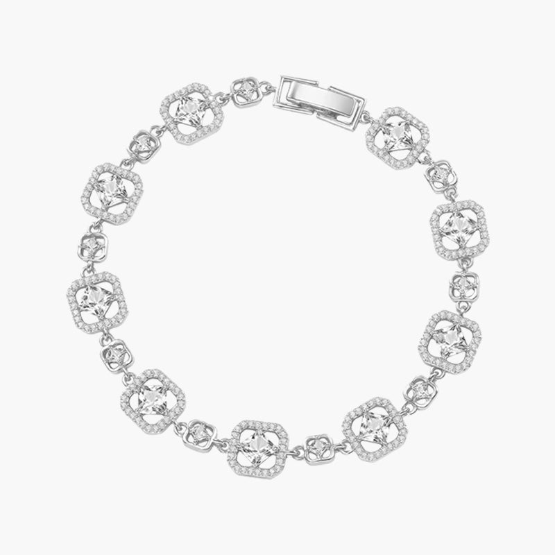 Moonlight & Rainbow Sugar Cube Zircon Bracelet