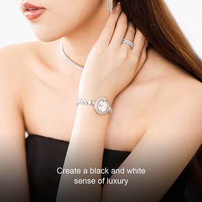 Close up of Sotoiru Mermaid bracelet watch worn on wrist