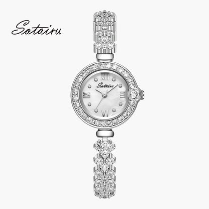 Sotoiru Mermaid bracelet watch with zircon details